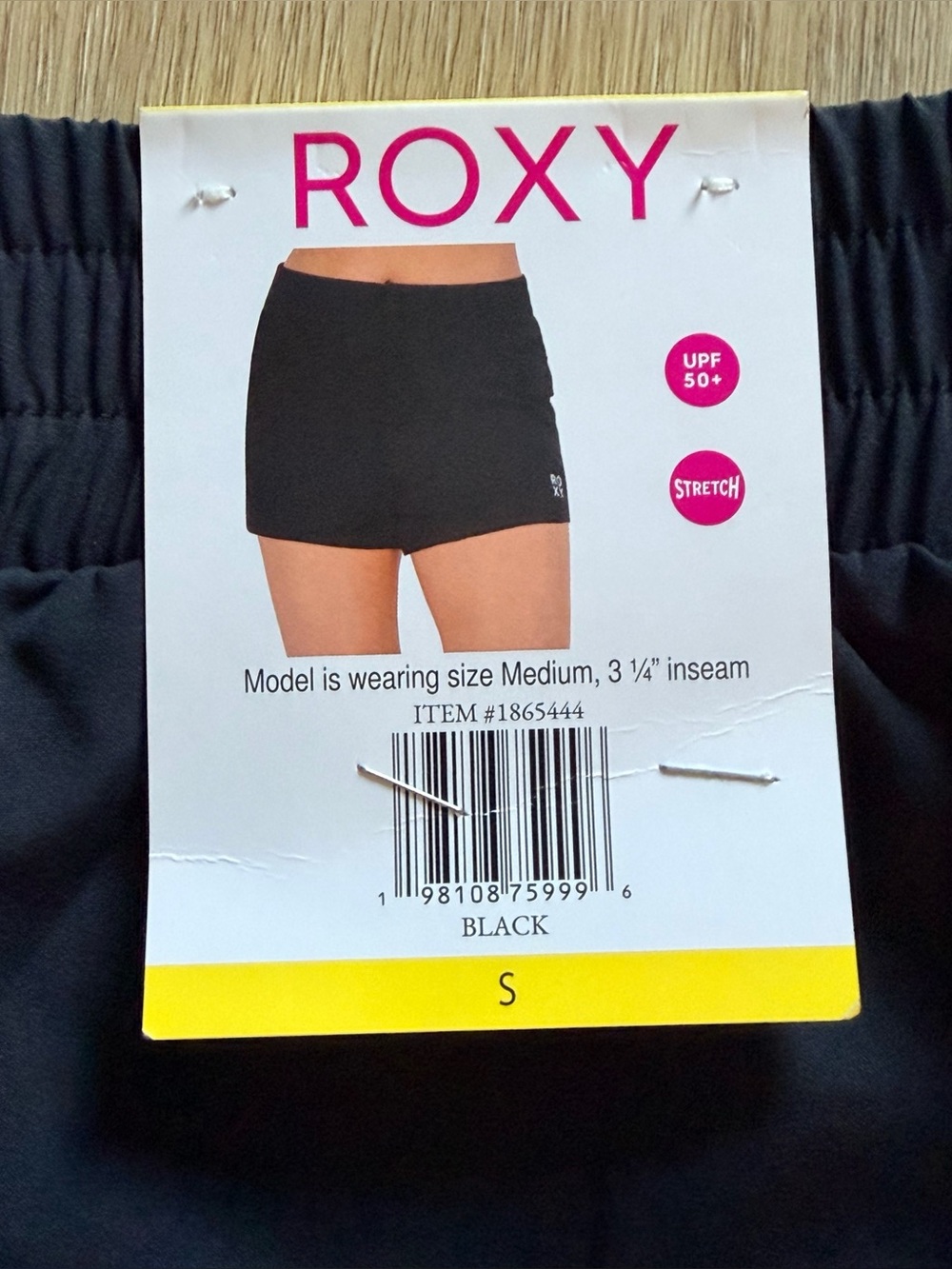 🆕 NWT Roxy Black Board Shorts UPF 50+ in size Small - Picture 10 of 11